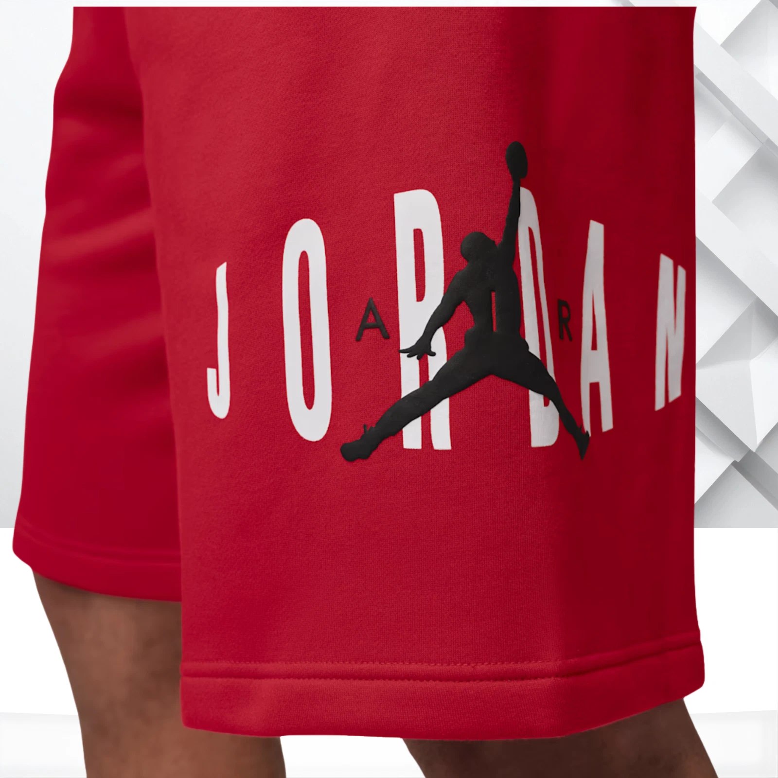 Jordan Brooklyn Fleece Shorts Oversized Red Stretch IQ2986-687 Men's Size M & L