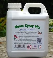 Neem Oil Spray Mix water soluble concentrate 1 L, makes  upto 100 litres spray