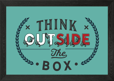 Think outside the box Gerahmtes Wandbild Poster Leinwanddruck Bild