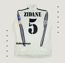 Zidane 5 Real Madrid UCL Final 2002-2003 Retro Classic Jersey Long Sleeve