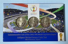 Japan Mint 2002 FIFA Japan-Korea World Cup Coin Mint Set of 3, Made in Japan
