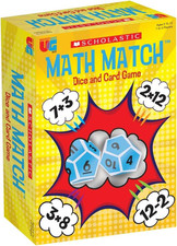 , Scholastic Math Match Travel Dice Game, Mathematics Reinforcement Game for Kid