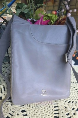 RADLEY London Pockets Leather Medium Crossbody Gray Expandable 
