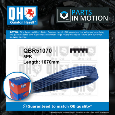 5 Rib Multi V Drive Belt fits HONDA PRELUDE Mk4 BB2 2.3 92 to 96 H23A2 QH New