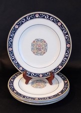 Wedgwood Runnymede Blue Salad Plates, 8 Engla...