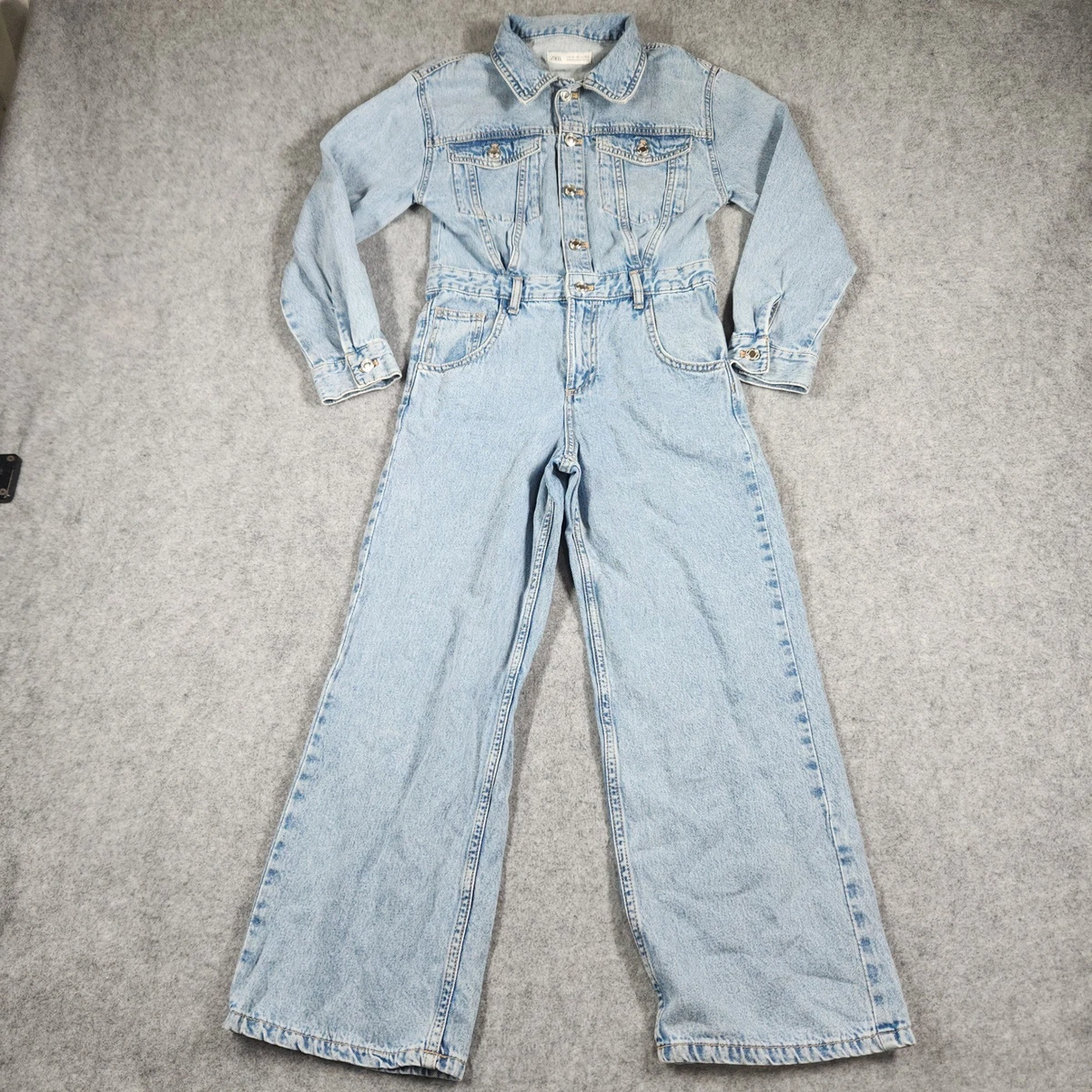 Combinaison-robe En Jean Abercrombie Kids – Taille 9/10 Ans, Bleu, Denim (neuf Sans étiquette)