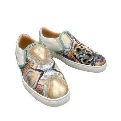 Christian Louboutin Star Agate Print Sailor Boat Orlato Flat White Multi 41