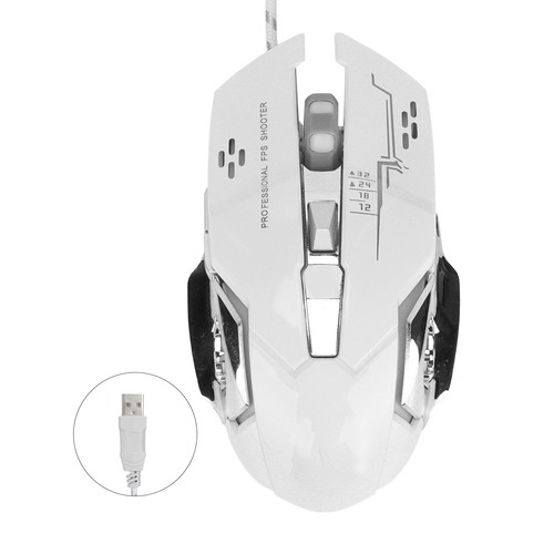 Wired Mouse 6‑Button USB Port Gaming Luminous Ergonomic Optical Computer - Picture 19 of 22
