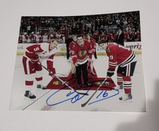  Eddie Olczyk • Chicago Blackhawks • Signed 8x10 Photo Autograph Auto