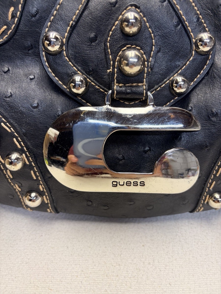 GUESS Vintage 90s Leather Shoulder Bag Y2K Rare | eBay