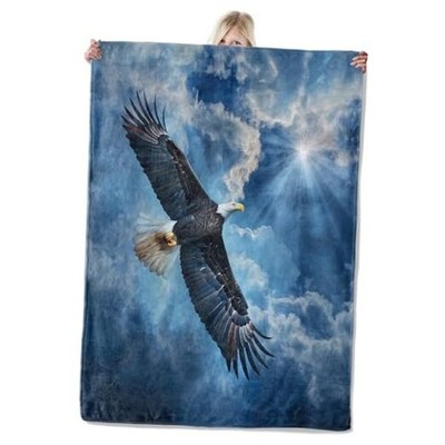 Majestic Bald Eagle Blanket,50×60 Inch,Large Bird and Blue 50x60 Inch Eagle 02