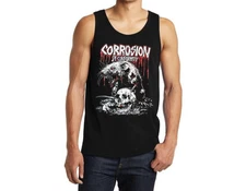 Corrosion Of Conformity (Rat/Skull) Heavy Metal Band Men's Black Tank Top