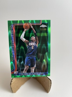 2025-26 Topps Chrome Update Shai Gilgeous-Alexander Green RayWave Refractor /99