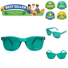 Color Therapy Glasses   Chakra Mood Light Therapy Chromotherapy Glasses Aqua