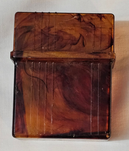Vintage 1940er Fosta Product D-139-469 rot Kunststoff Zigarettenetui Etui USA
