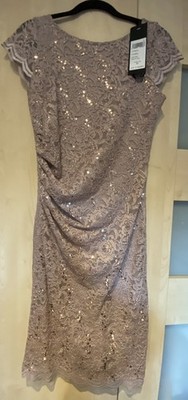 Swing Cocktailkleid-festliches Kleid, Partykleid, Größe 40, taupe, NEU UVP   129
