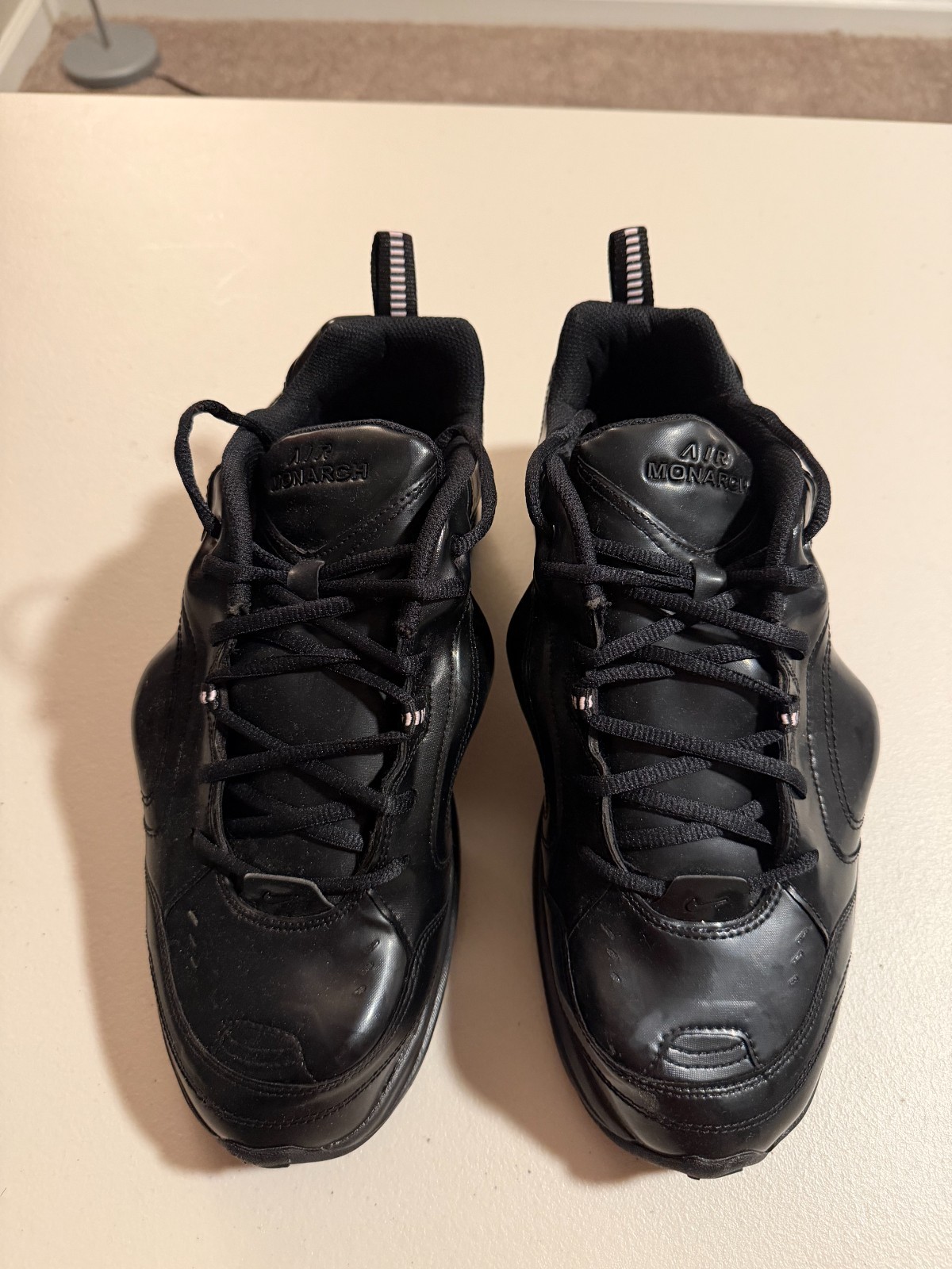 Size 11 - Nike Martine Rose x Air Monarch IV Triple Black