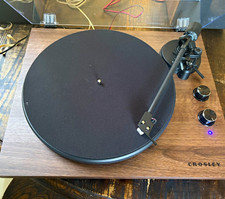 Crosley C62 Turntable System w/ 2 Speakers, Brown/Black, 33.3/45 RPM
