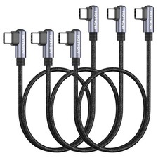 USB C to USB C Cable 1.5FT 3 Pack, Right Angle 90 Degree Type C to C PD 65W F...