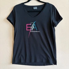 Emporio Armani EA7 Women’s Logo T-Shirt Black size M