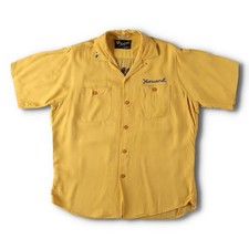 Vintage 50'S-60'S King Louie open-collar rayon bowling shirt size L men's