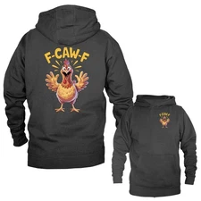 Funny Chicken F-CAW-F Humor Farm Animal Humorous Pullover Hoodie