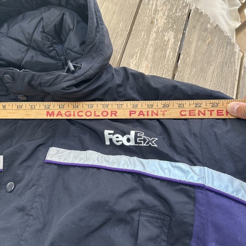 FedEx Stan Herman Hooded Raincoat XL Reflective VF Imagewear Parka Coat - Picture 6 of 11