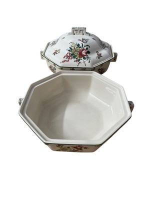Royal Doulton Old Leeds Sprays 2X Terrinenböden. 1X Deckel- (Deckel beschädigt) siehe Foto 