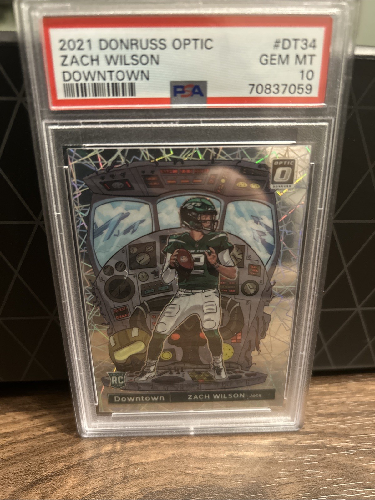 2021 Panini Donruss Optic Downtown Zach Wilson #DT-34 PSA 10