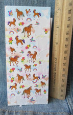 Vtg 1990's Lisa Frank 12" Sticker HORSES  BUTTERFLY STICKERS Incomplete SD25