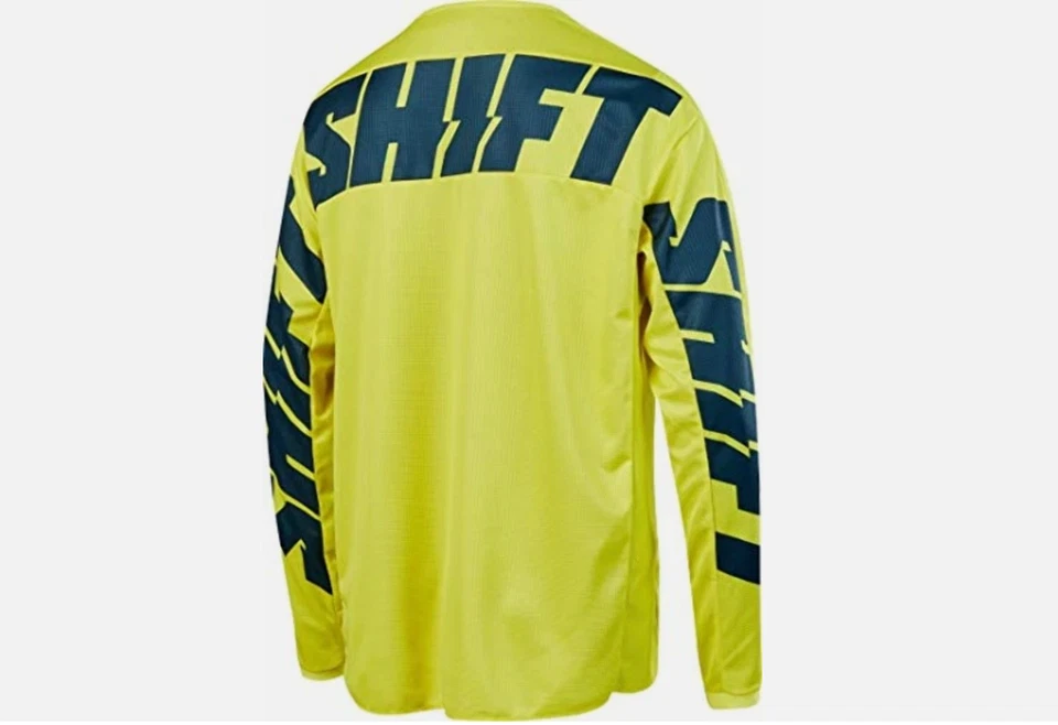 Camiseta para hombre Shift Racing Whit3 York amarilla, azul marino TALLA: PEQUEÑA 21707-079-S Foto 2 de 2