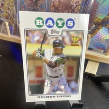 Topps 2008 Delmon Young Rookie Cup #175 Tampa Bay Rays Baseball Card. rookie card picture