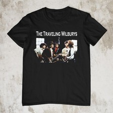 The Traveling Wilburys Band Short Sleeve Black Shirt S-5XL Q8474