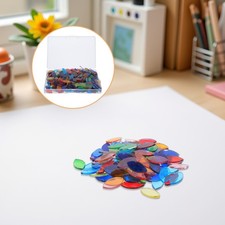 443 Pcs Leaf Glass DIY Mosaic Tiles for Home Decor Craft Projects