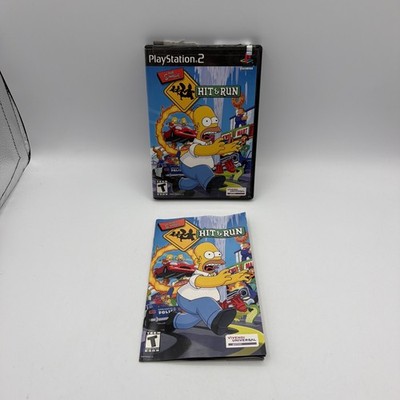 The Simpsons: Hit & Run PS2 Black Label Case & Manual Only w/ Reg Card NO DISC