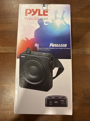 Pyle Portable PA Speaker Voice Amplifier-Rechargeable Battery w/ Headset Mic.