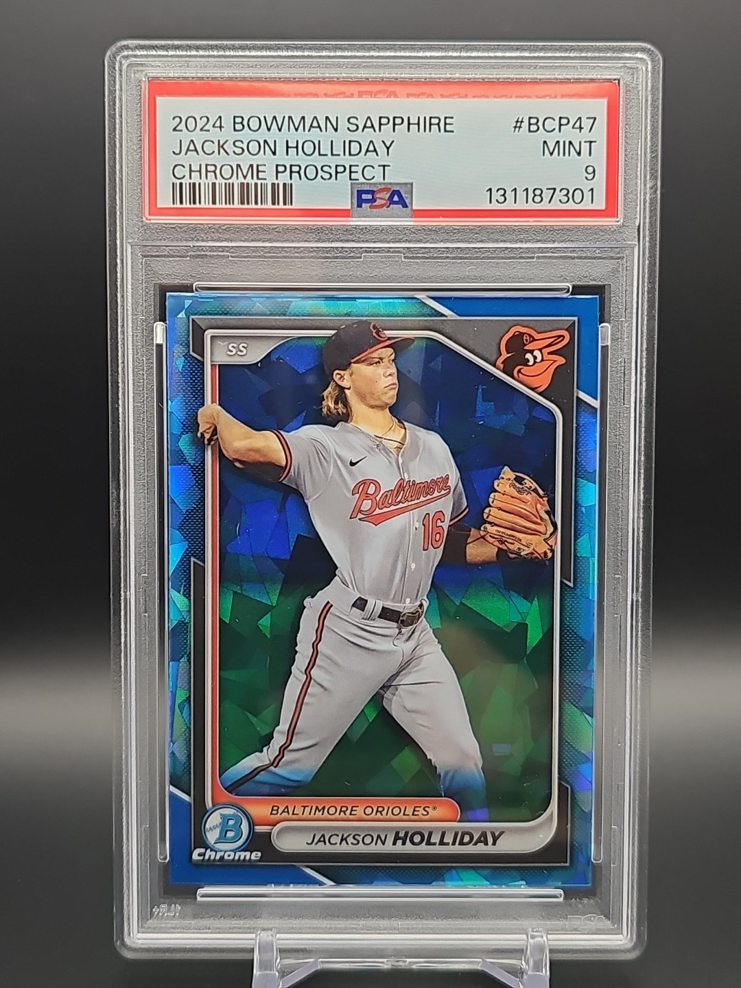 2024 Bowman Sapphire - Chrome Prospects Jackson Holliday #BCP-47 (RC) PSA 9
