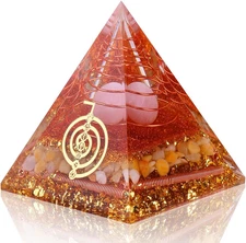Chakra Orgonite Pyramid for Positive Energy and Prosperity Decor