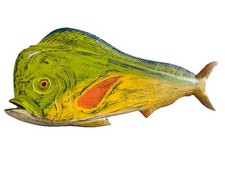 39” MAHI MAHI DOLPHIN Fish WALL ART TROPICAL NAUTICAL PATIO TIKI BAR HOME DECOR
