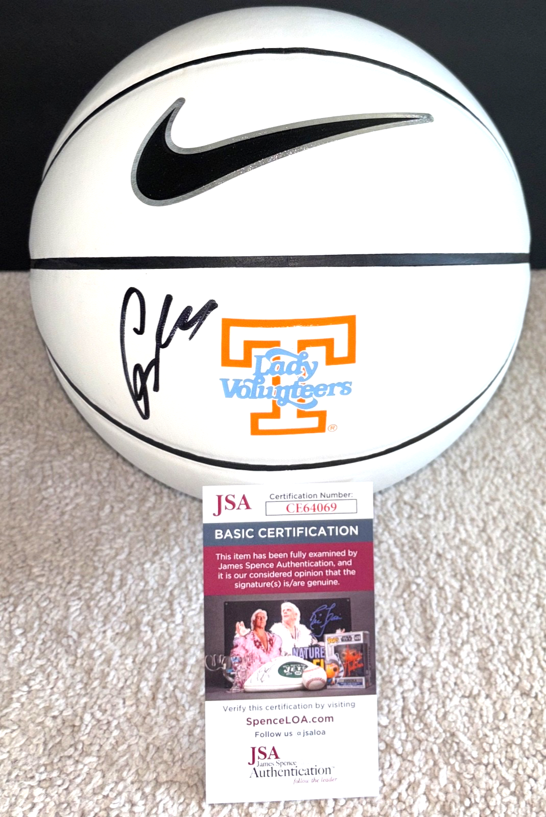 Candace Parker Autographed Signed Tennessee Volunteers TENNESSEE VOLS VOLUNTEERS LADY SPARKS BASKETBALL WNBA JSA 