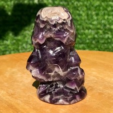 130g Natural Dream Amethyst Crystal Hand Carved Girl Healing Reiki