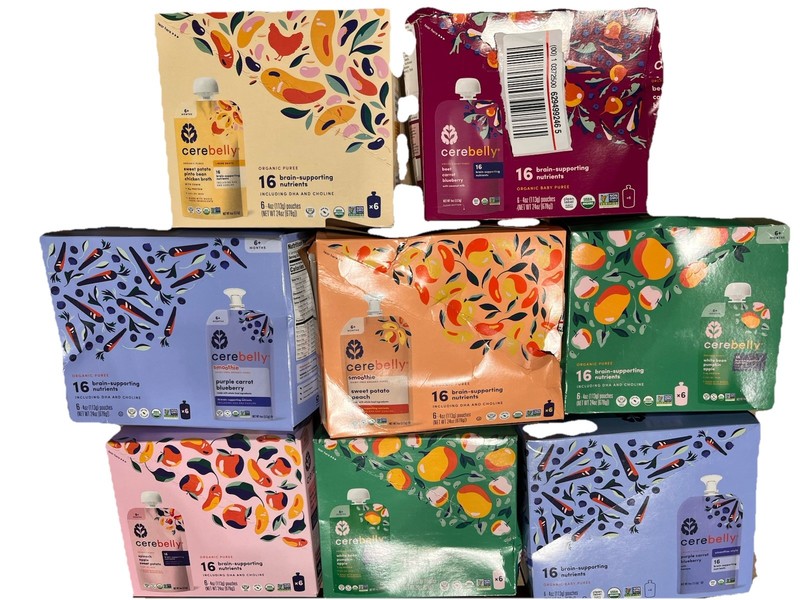 (78) Cerebelly kids food pouches 6/26 - 1/7/27 Lot 2&6 Purée Kids Baby