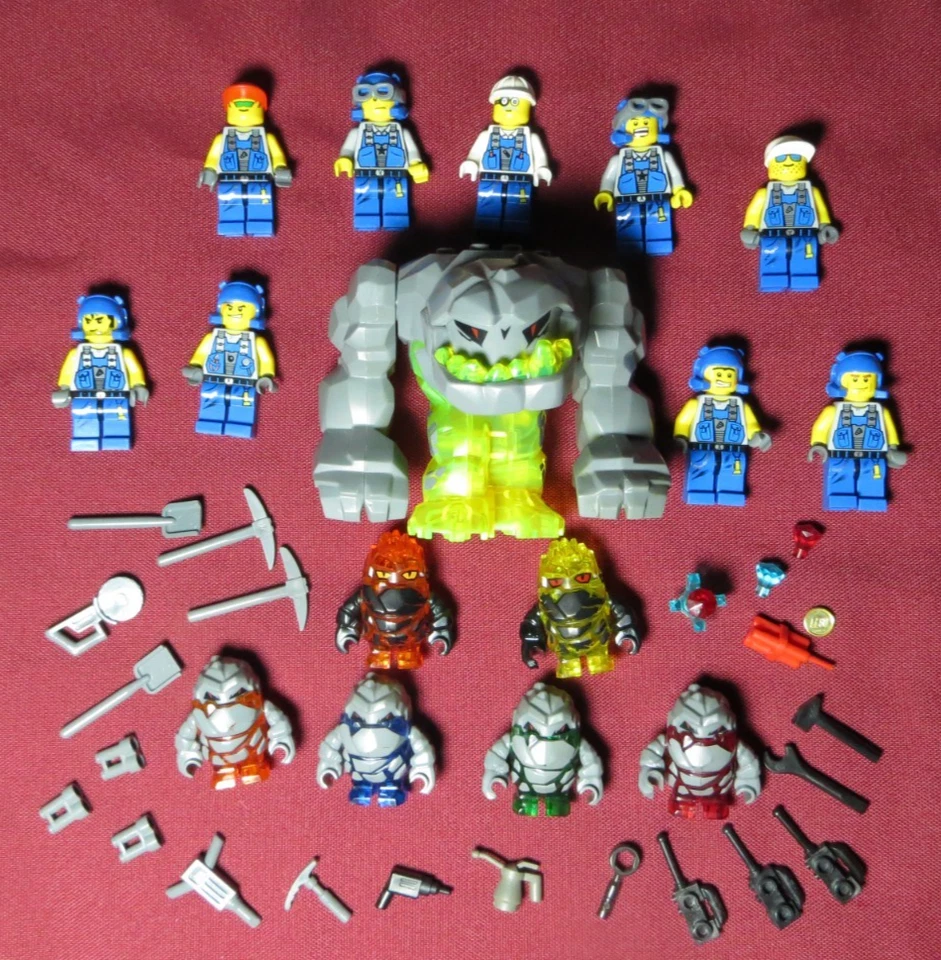 LEGO POWER MINERS MINIFIGURES LOT  16  FIGURES ,ACCESSORIES. GEOLIX,FIROX,FIRAX. - Image 2 of 4