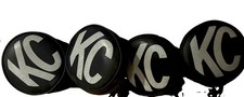 Vintage 6 Round Kc Hilites Covers Black And White - Set Of 4 Vintage 6 Round Kc Hilites Covers Black And White - Set Of 4