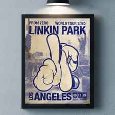 Linkin Park From Zero World Tour 2025 Los Angeles Poster At Intuit Dome