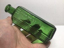 Antique Rich Green Not To Be Taken Poison Bottle.