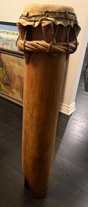 Tall Thin Vintage African Drum