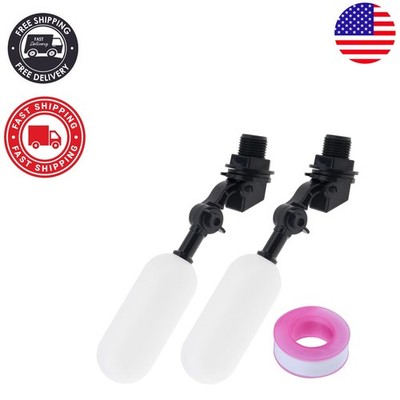 2 Pack Adjustable Float Valve 1/2'' - Automatic Water Level Control for Livestock