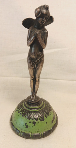 Antique Heavy 366 grams Vienna White Bronze Figural Art Nouveau Fairy Ha G2U