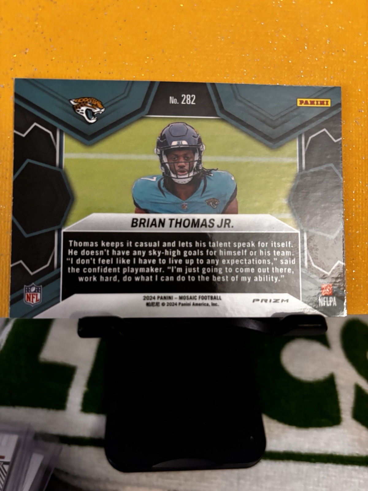 2024 Panini Mosaic - NFL Debut Brian Thomas Jr. #282 Red Mosaic Prizm (RC)